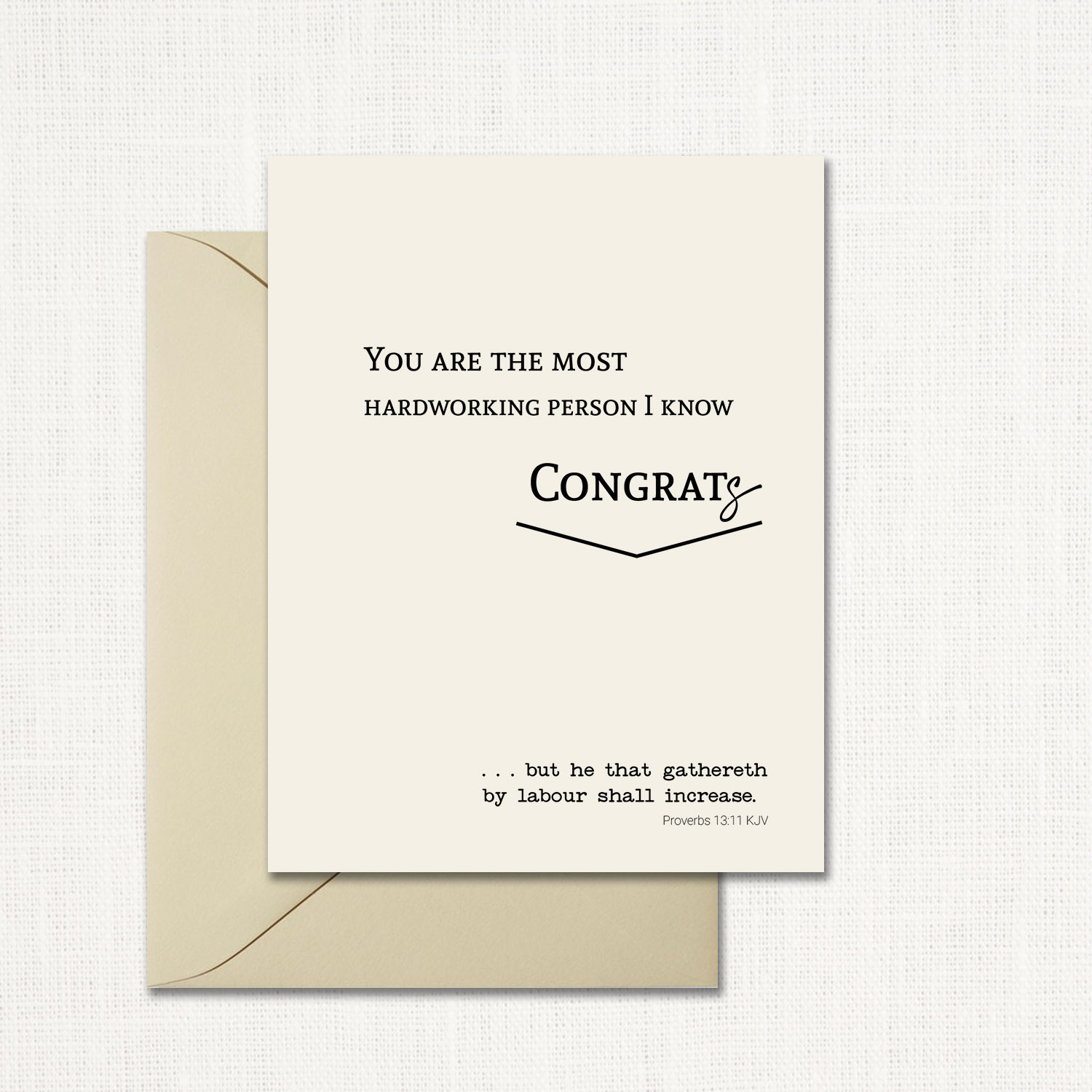 The Most Hardworking Person Greeting Card